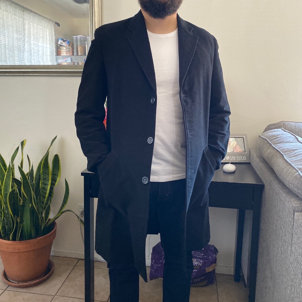Black overcoat